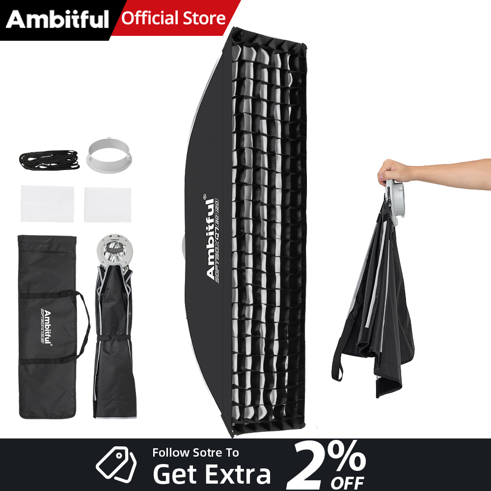 Photography Lighting For Products - AMBITFUL Q7-II 30*120cm Softbox a Striscia