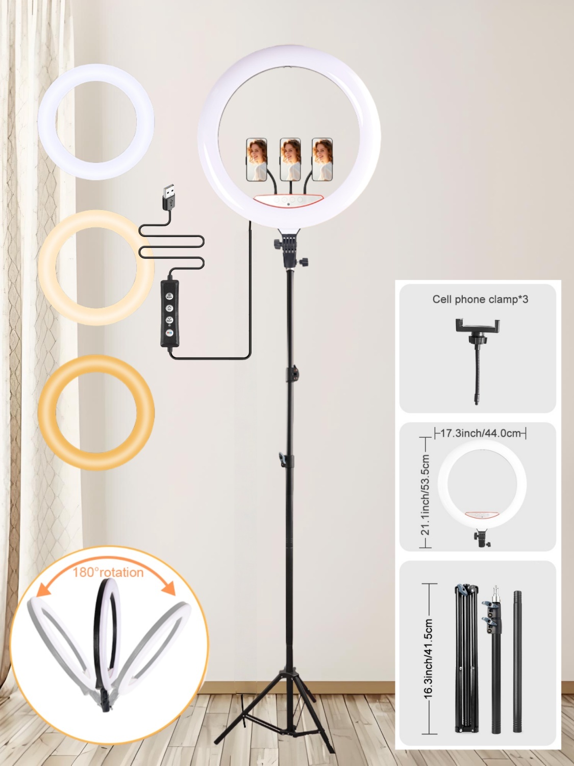 Photography Lighting Online - Kit Professionale con Anello Luminoso da