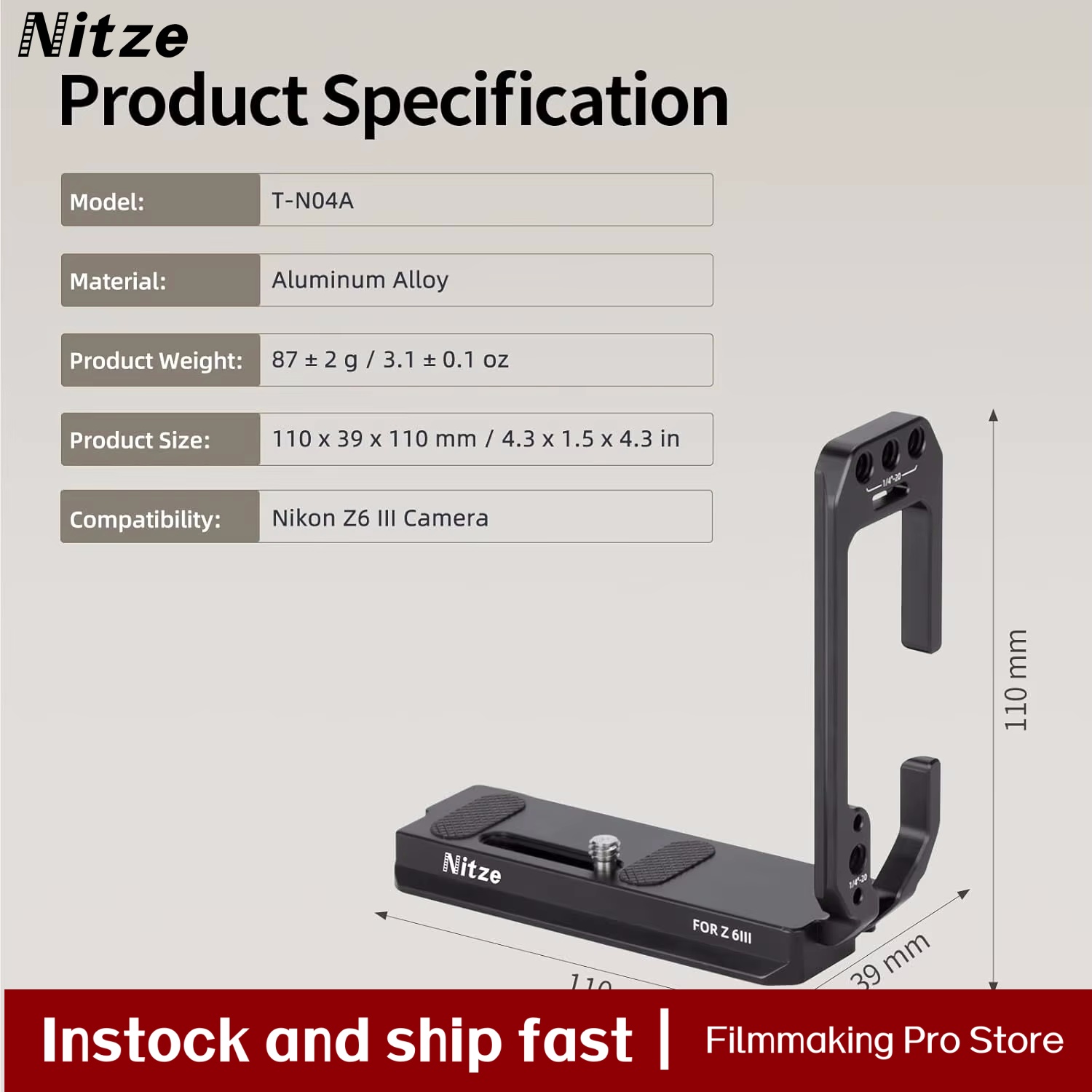 Staffa a L per fotocamera Nitz - Nikon Camera Z6 Iii recensione e prezzo