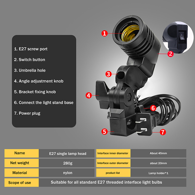 Lampada con attacco CA E27 Por - Photography Lightning recensione e prezzo