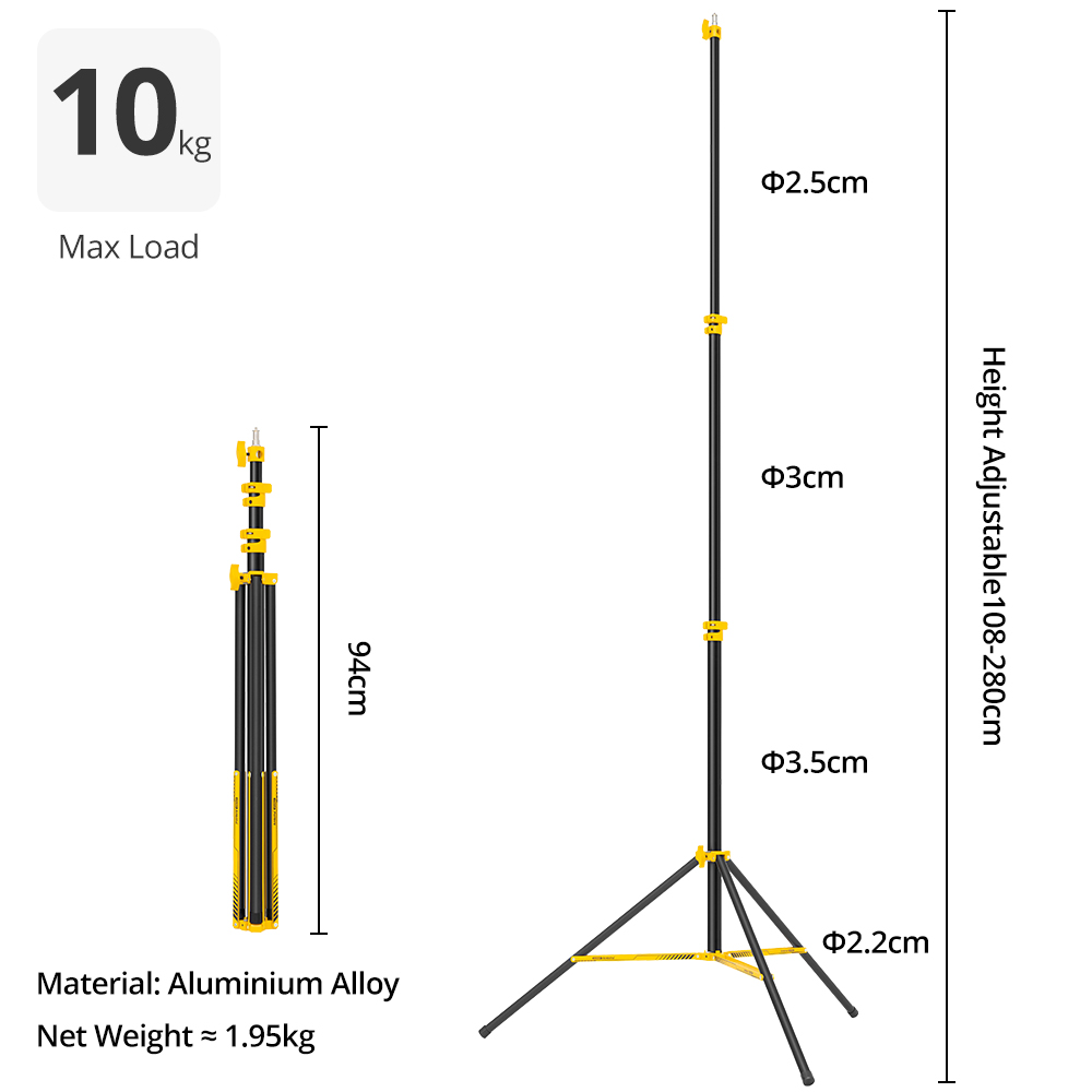 AMBITFUL GM280Y Stativo Profes - Photography Lighting For Products recensione e prezzo
