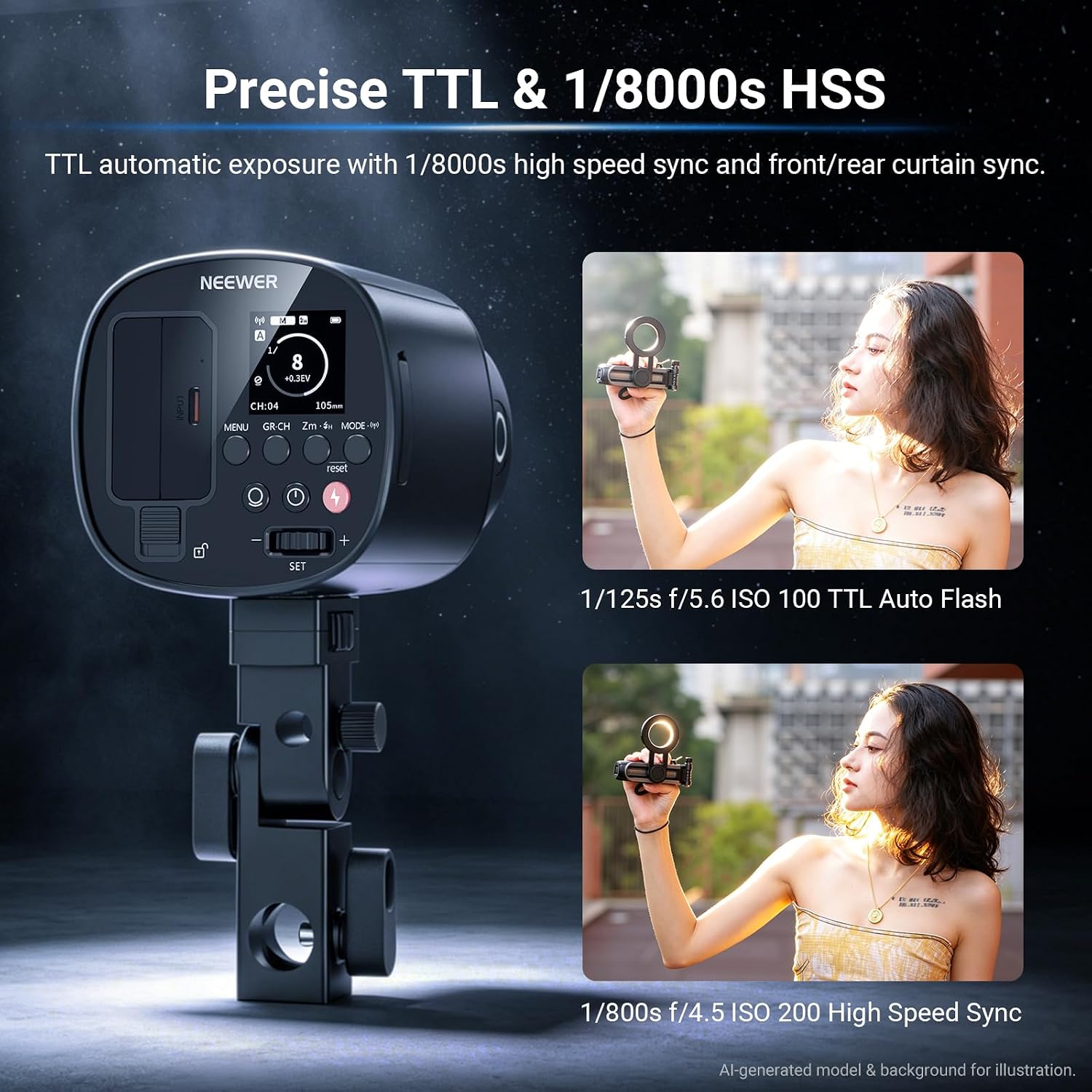 NEEWER Q120 Flash Stroboscopic - Portable Strobe Monolight recensione e prezzo